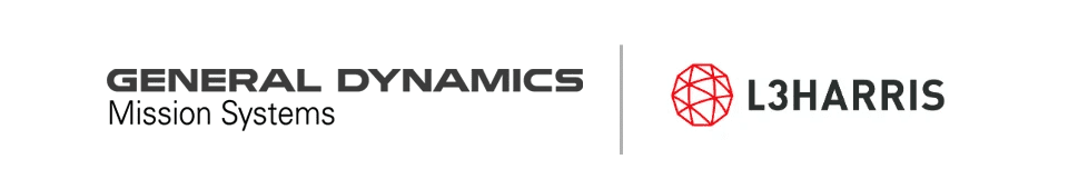 General Dynamics Mission Systems logo & L3HARRIS logo